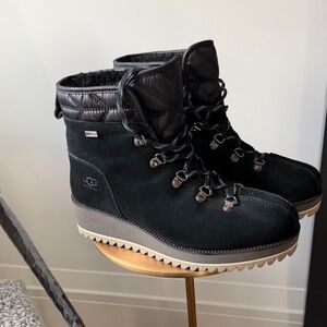 UGG Black Quilted Ankle Boots